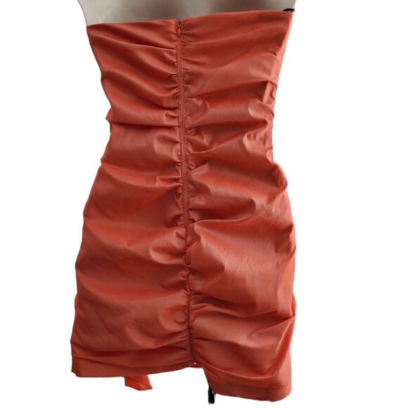 CORAL STRAPLESS DRESS SIZE 3 - Picture 7 of 8